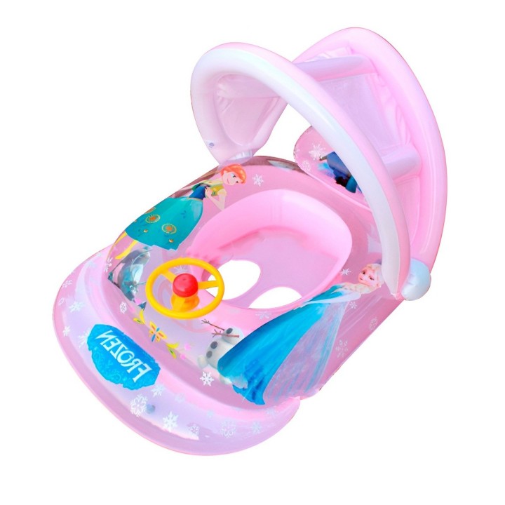 Flotador Inflable Para Bebé Con Techo Y Diseño De Princesas