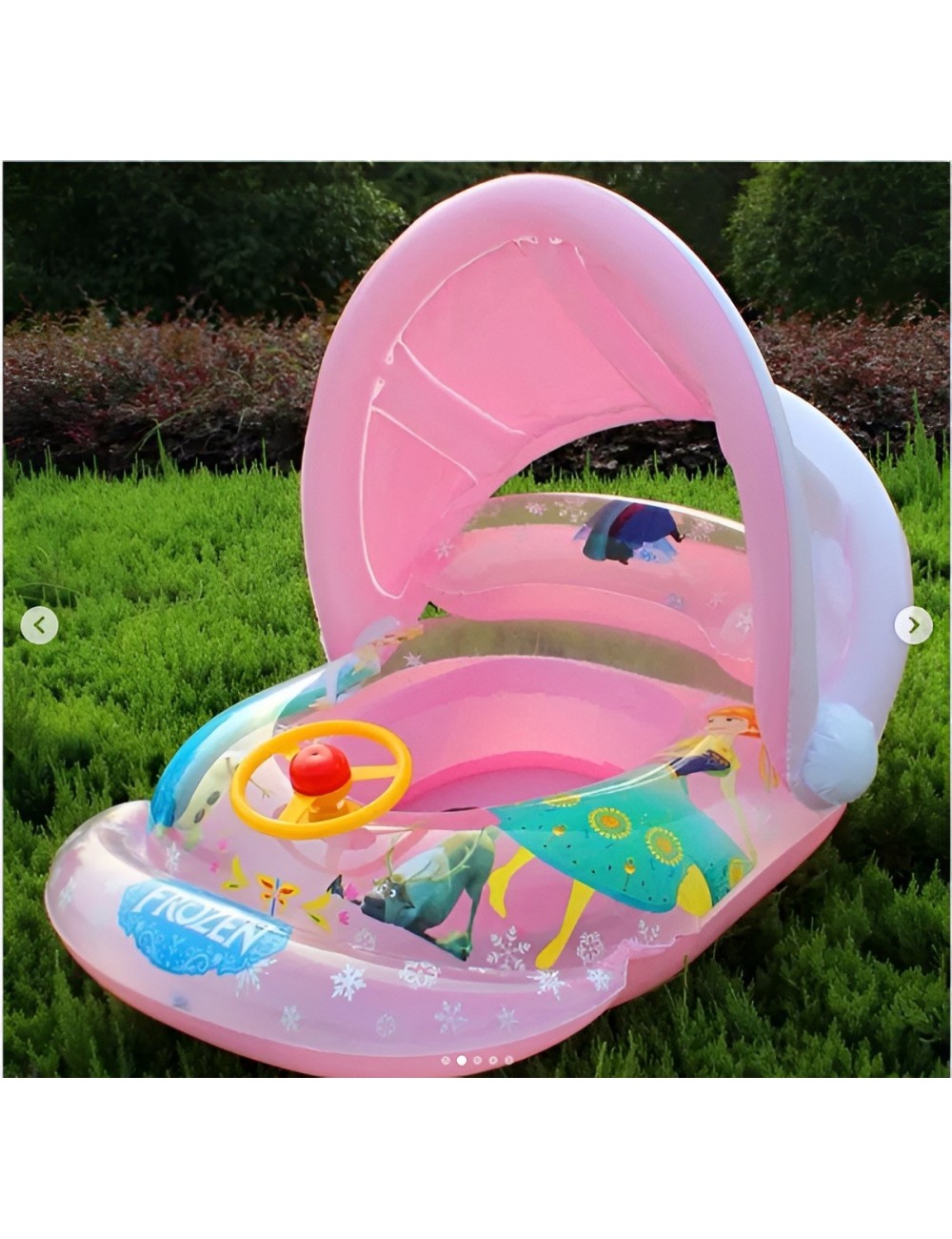 Flotador Inflable Para Bebé Con Techo Y Diseño De Princesas