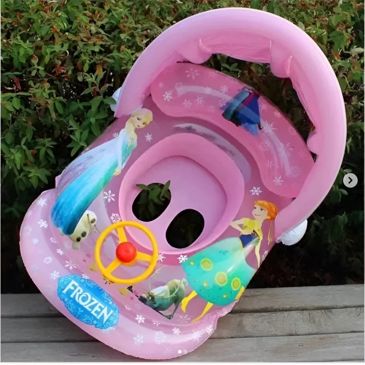 Flotador Inflable Para Bebé Con Techo Y Diseño De Princesas