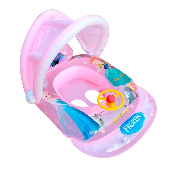 Flotador Inflable Para Bebé Con Techo Y Diseño De Princesas