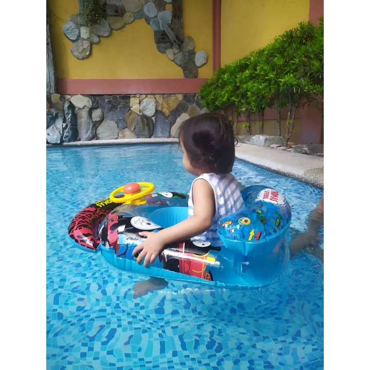 Flotador Inflable Para Bebé Con Diseño De Tren Y Volante