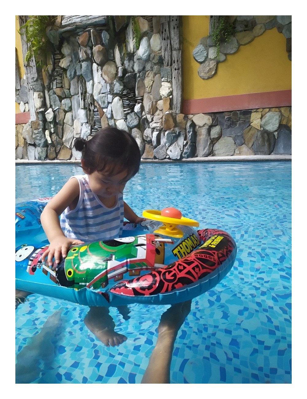 Flotador Inflable Para Bebé Con Diseño De Tren Y Volante