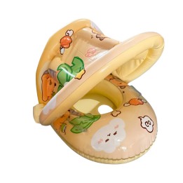 Flotador Inflable Para Bebé Con Techo Y Diseño De Capibara