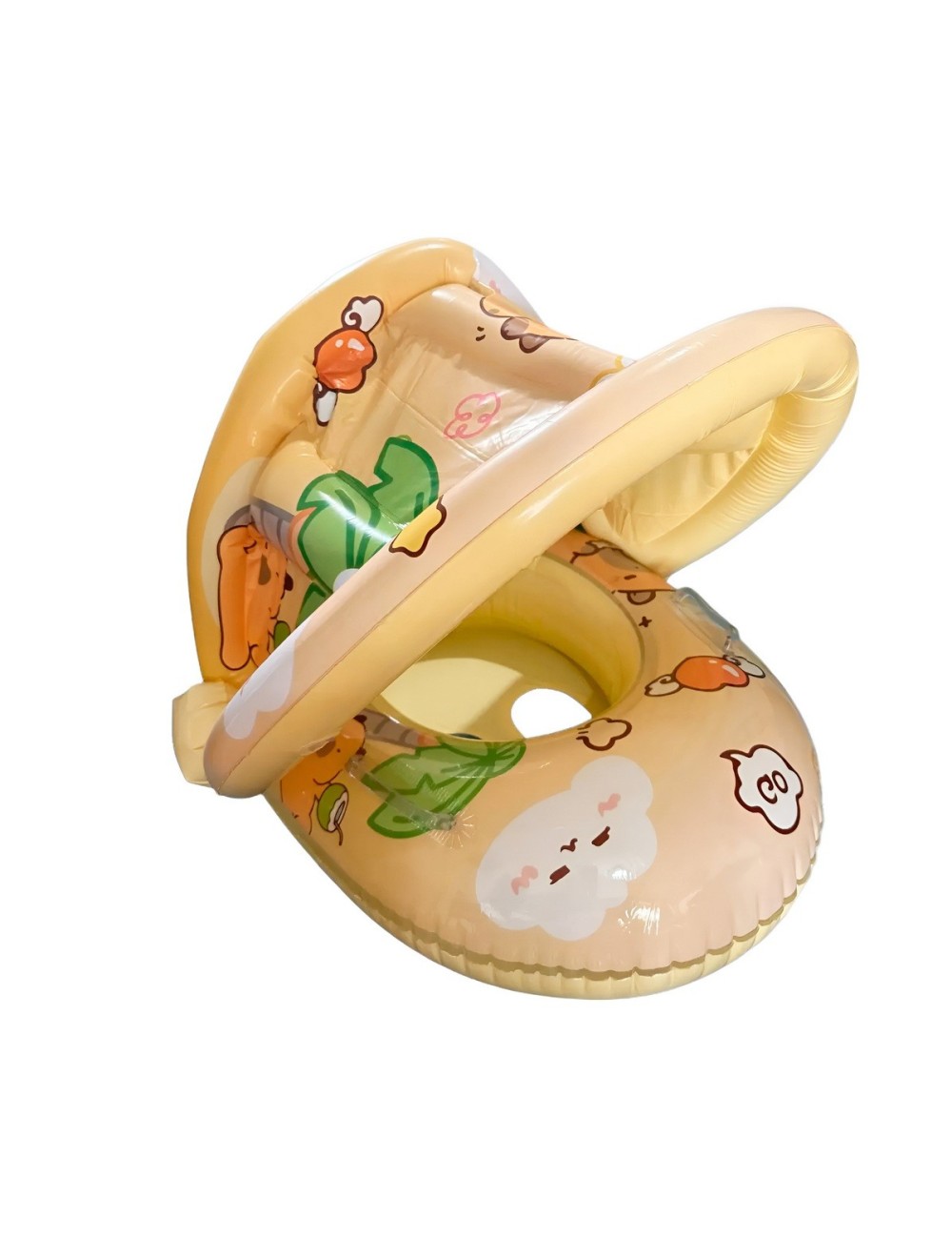 Flotador Inflable Para Bebé Con Techo Y Diseño De Capibara