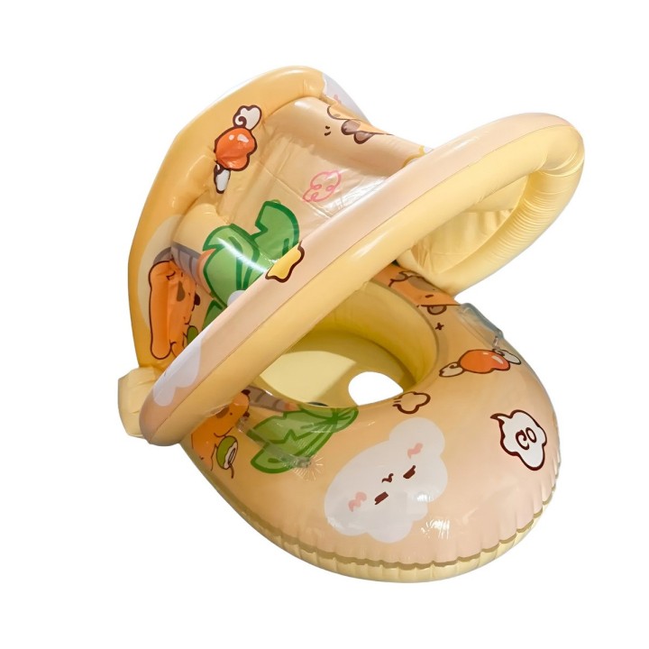 Flotador Inflable Para Bebé Con Techo Y Diseño De Capibara