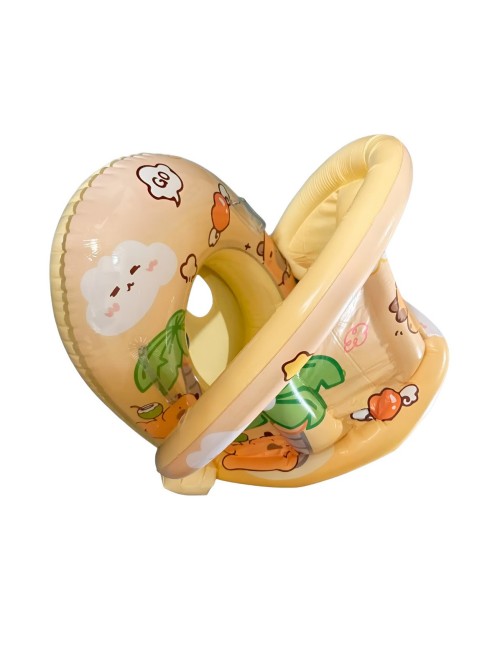 Flotador Inflable Para Bebé Con Techo Y Diseño De Capibara