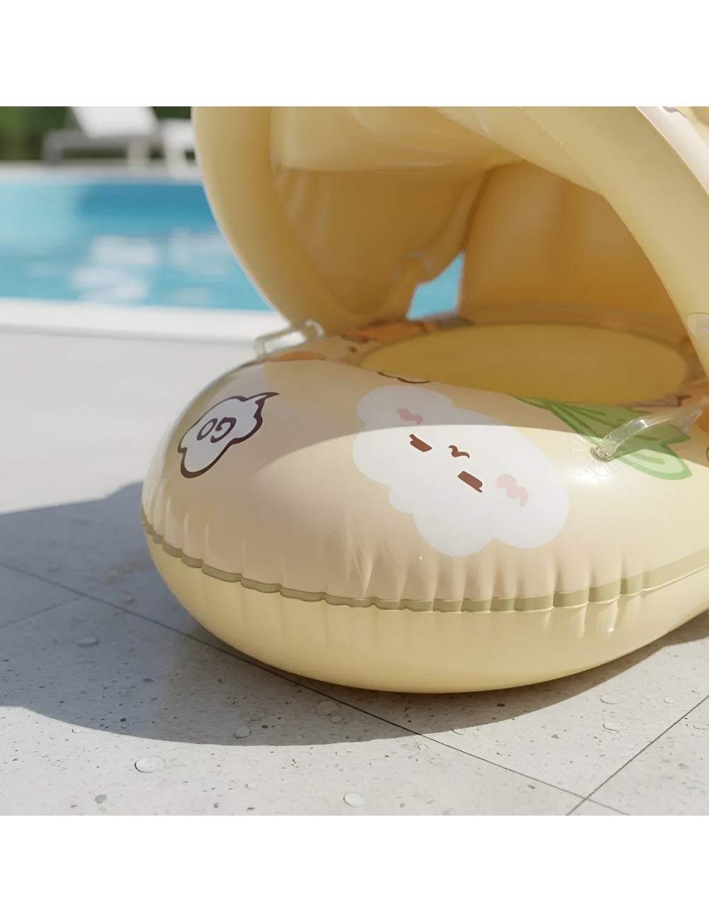 Flotador Inflable Para Bebé Con Techo Y Diseño De Capibara