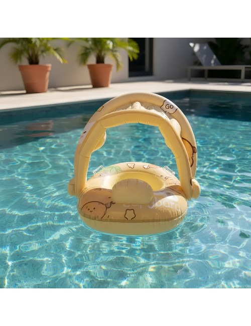 Flotador Inflable Para Bebé Con Techo Y Diseño De Capibara