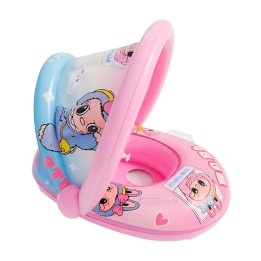 Flotador Inflable Para Bebé Con Techo Y Diseño De Labubu