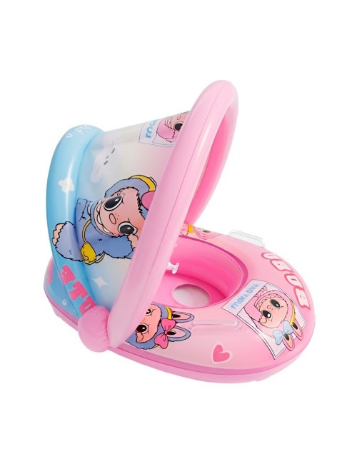 Flotador Inflable Para Bebé Con Techo Y Diseño De Labubu