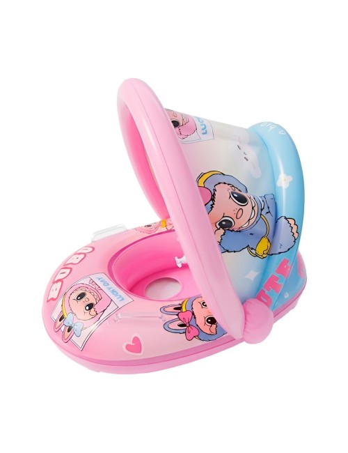 Flotador Inflable Para Bebé Con Techo Y Diseño De Labubu