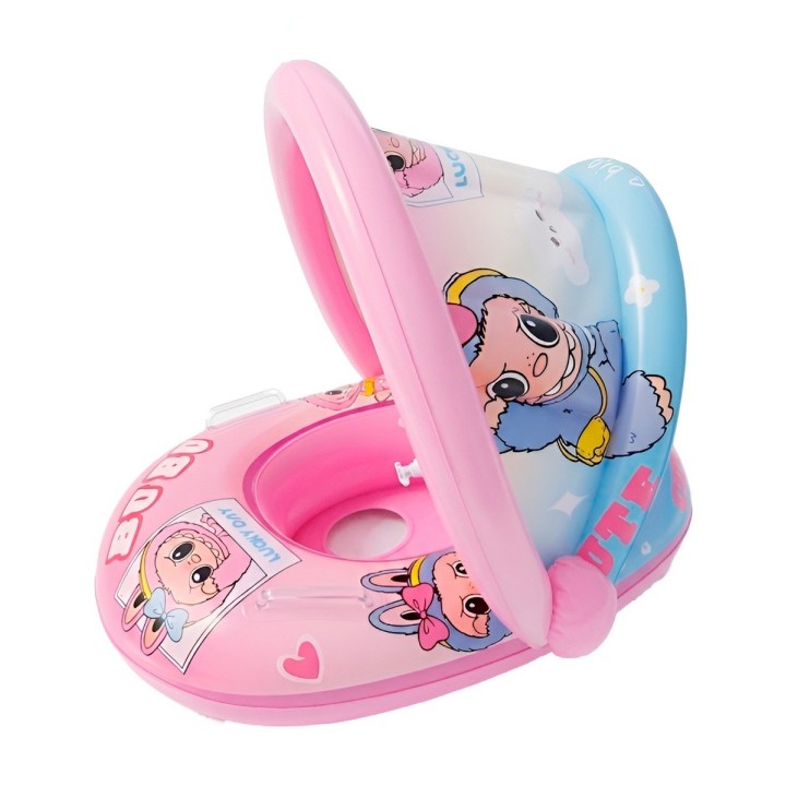 Flotador Inflable Para Bebé Con Techo Y Diseño De Labubu