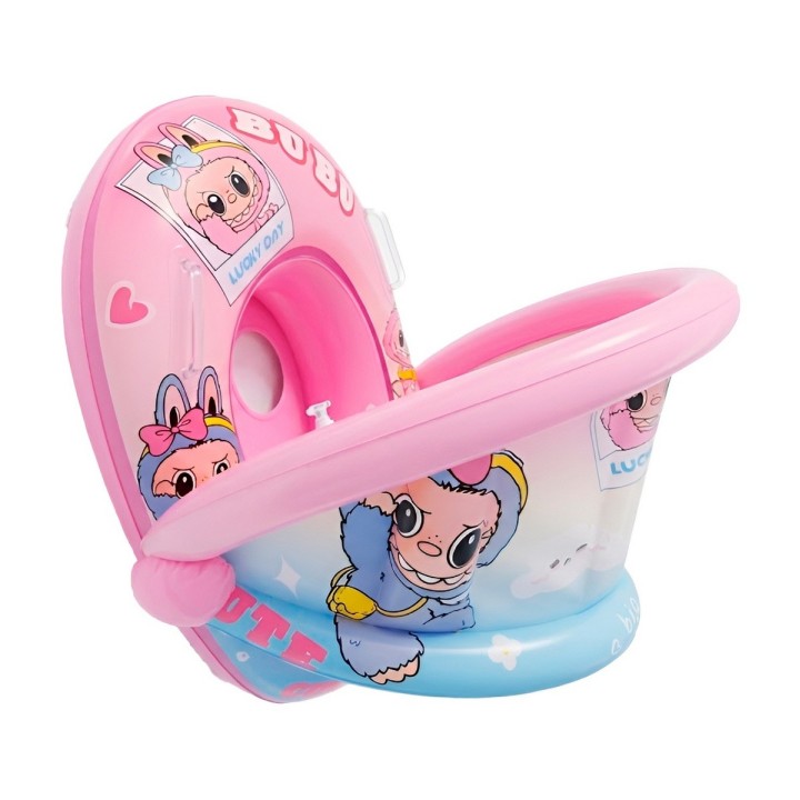 Flotador Inflable Para Bebé Con Techo Y Diseño De Labubu