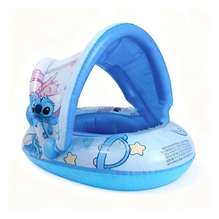 Flotador Inflable Para Bebé Techo Protector Diseño Animado