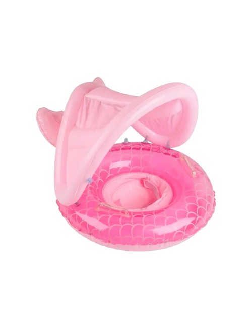 Flotador Inflable Para Bebé Con Techo Y Diseño De Sirena