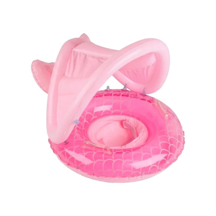Flotador Inflable Para Bebé Con Techo Y Diseño De Sirena