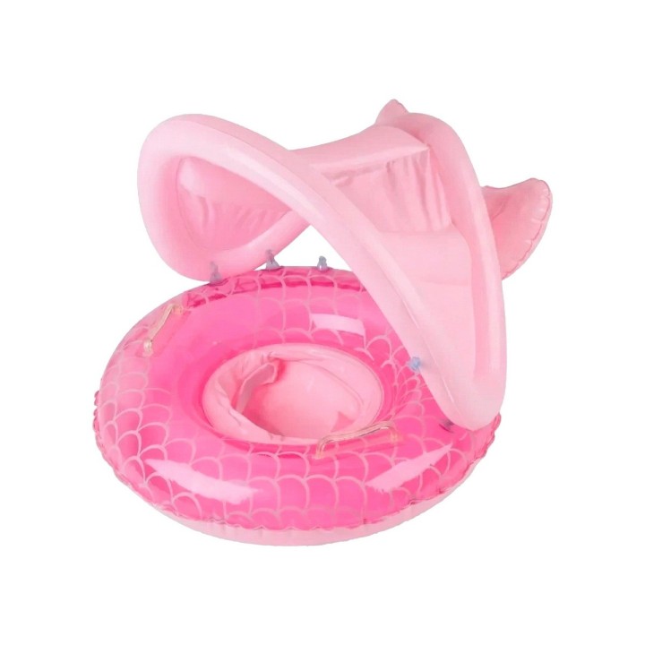 Flotador Inflable Para Bebé Con Techo Y Diseño De Sirena