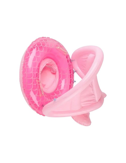 Flotador Inflable Para Bebé Con Techo Y Diseño De Sirena