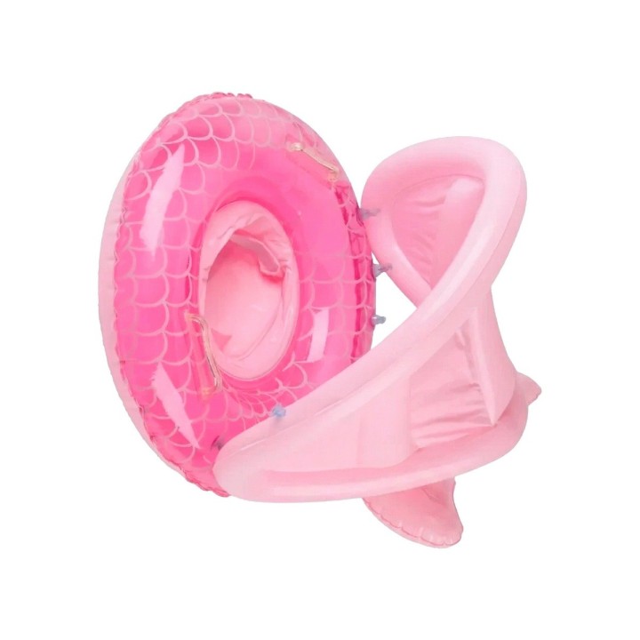 Flotador Inflable Para Bebé Con Techo Y Diseño De Sirena