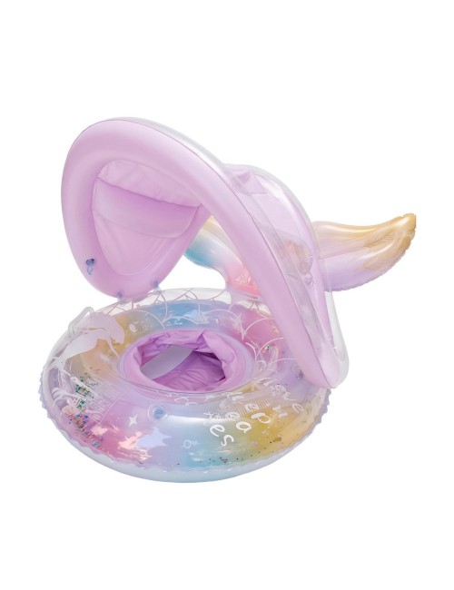 Flotador Inflable Para Bebé Con Techo Y Diseño De Sirena