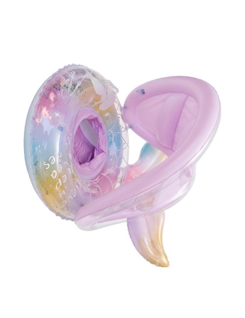 Flotador Inflable Para Bebé Con Techo Y Diseño De Sirena