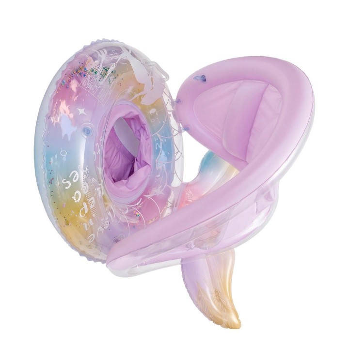 Flotador Inflable Para Bebé Con Techo Y Diseño De Sirena