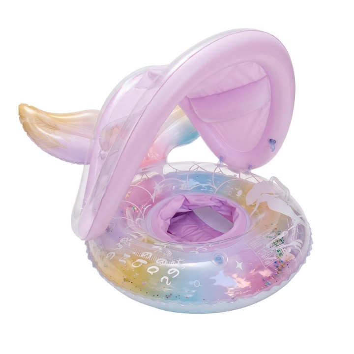 Flotador Inflable Para Bebé Con Techo Y Diseño De Sirena