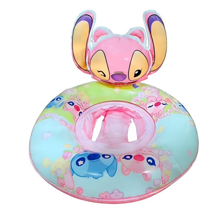 Flotador Inflable Angel Rosa Con Orificios Para Piernas Bebé
