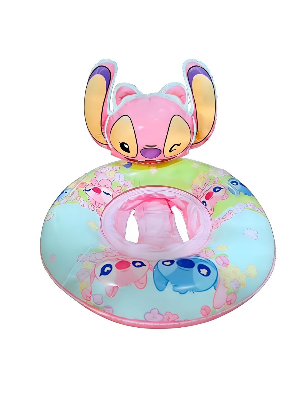 Flotador Inflable Angel Rosa Con Orificios Para Piernas Bebé