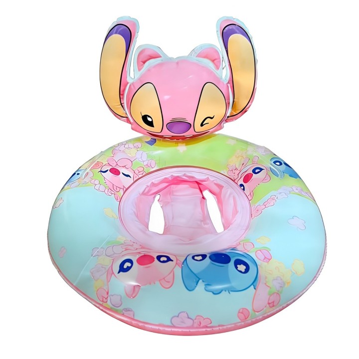 Flotador Inflable Angel Rosa Con Orificios Para Piernas Bebé