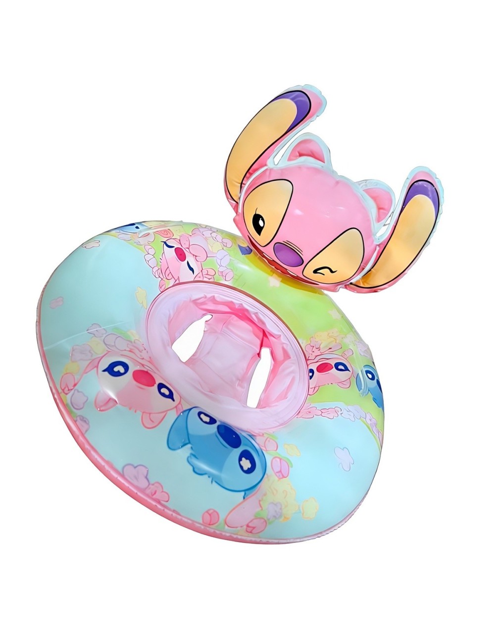 Flotador Inflable Angel Rosa Con Orificios Para Piernas Bebé