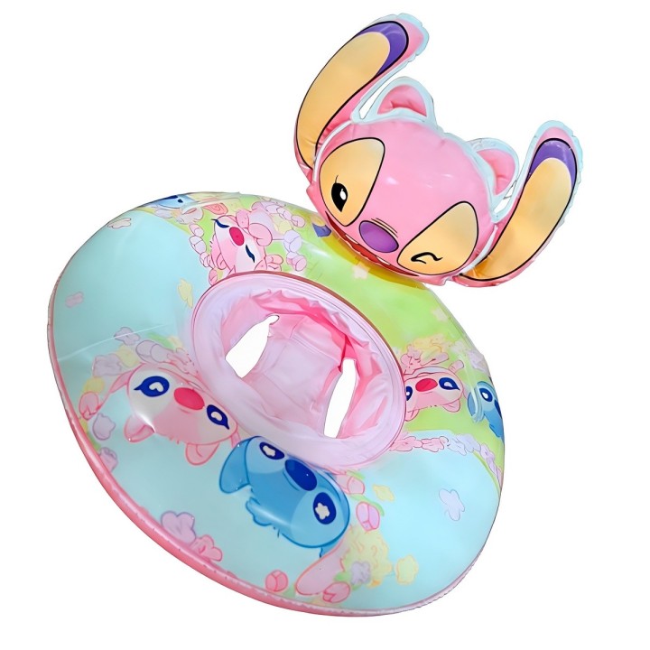 Flotador Inflable Angel Rosa Con Orificios Para Piernas Bebé