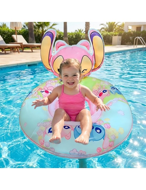 Flotador Inflable Angel Rosa Con Orificios Para Piernas Bebé