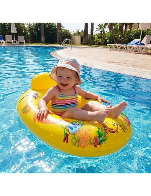 Flotador Inflable Barca Con Asiento Bebé Diseño Marino