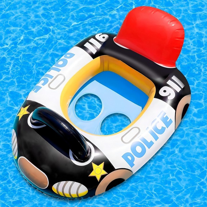 Flotador Inflable Barca Patrulla Policía Niños Bebé