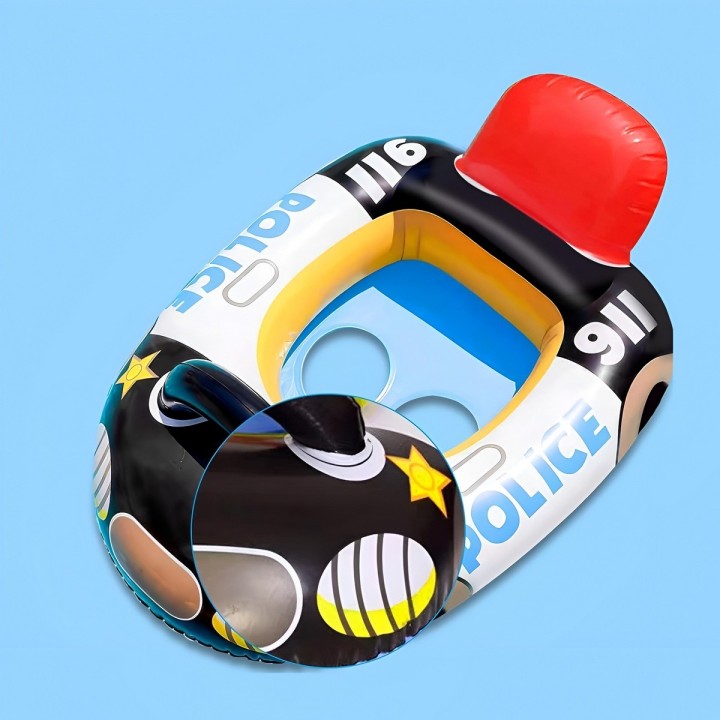 Flotador Inflable Barca Patrulla Policía Niños Bebé