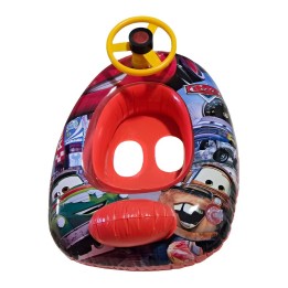 Flotador Inflable Barca Con Timón Para Niños Diseño Comics