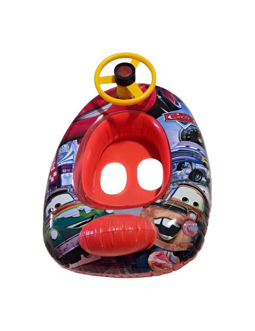 Flotador Inflable Barca Con Timón Para Niños Diseño Comics