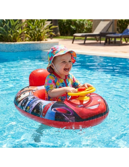 Flotador Inflable Barca Con Timón Para Niños Diseño Comics