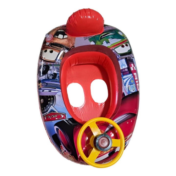 Flotador Inflable Barca Con Timón Para Niños Diseño Comics