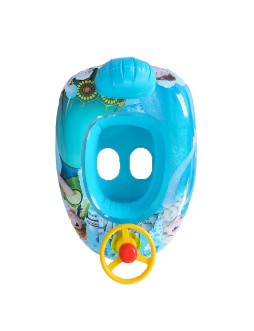 Flotador Inflable Barca Con Timón Para Niños Diseño Comics