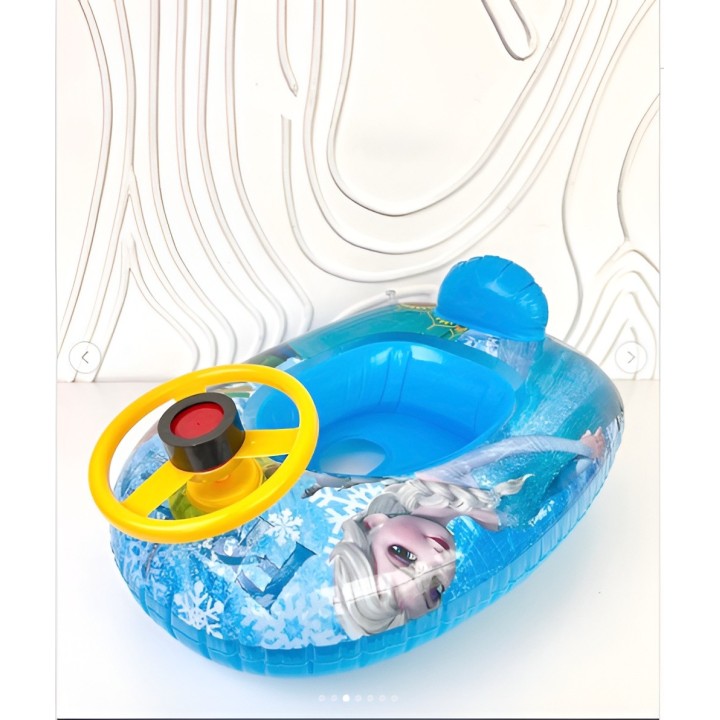 Flotador Inflable Barca Con Timón Para Niños Diseño Comics