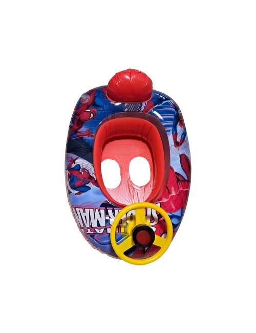 Flotador Inflable Barca Con Timón Para Niños Diseño Comics