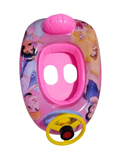 Flotador Inflable Barca Con Timón Para Niños Diseño Comics