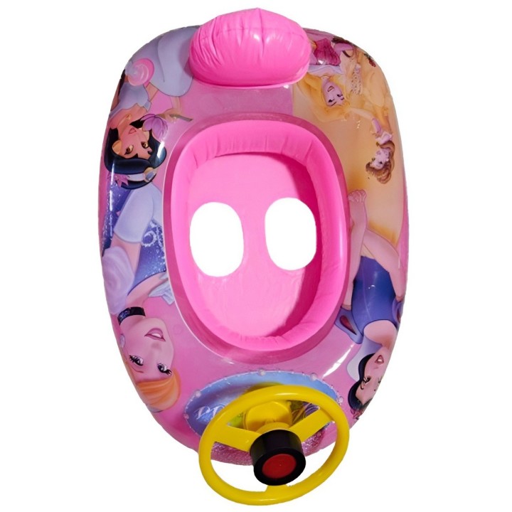 Flotador Inflable Barca Con Timón Para Niños Diseño Comics