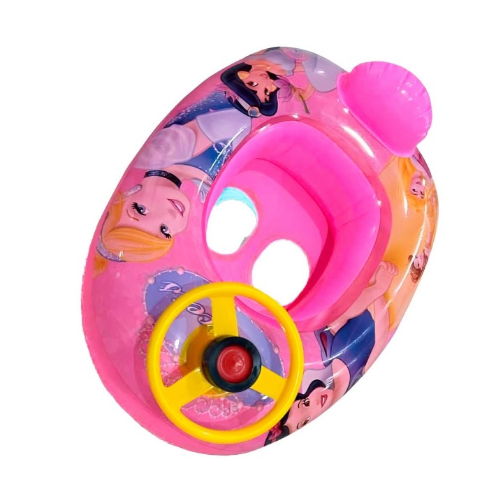 Flotador Inflable Barca Con Timón Para Niños Diseño Comics