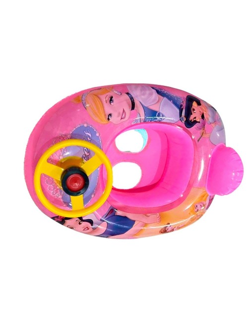 Flotador Inflable Barca Con Timón Para Niños Diseño Comics