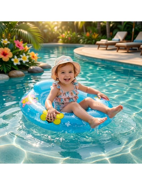 Flotador Inflable Barca Asiento Bebé Abeja Mariposa Abejita