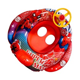 Flotador Inflable Barca Con Timón Superhéroe Para Niños Bebé