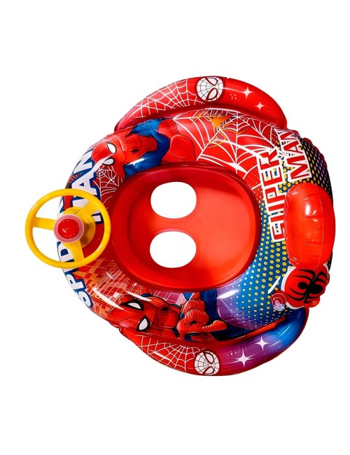 Flotador Inflable Barca Con Timón Superhéroe Para Niños Bebé
